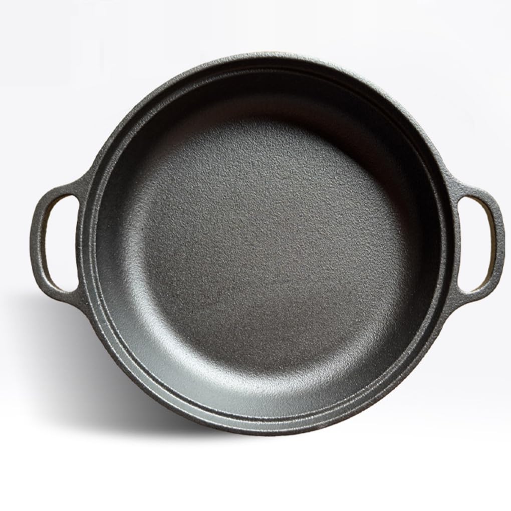 Padella in ghisa antiaderente con coperchio in,Diametro 25cm