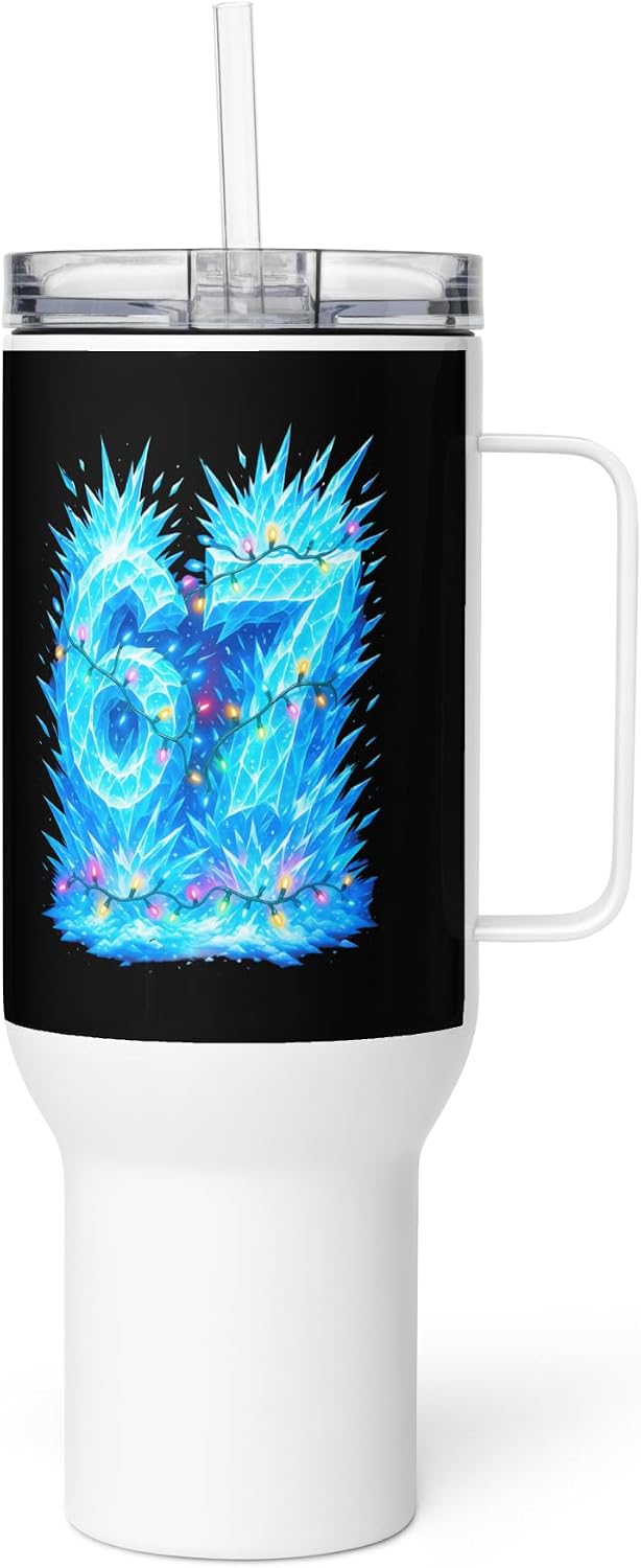 67 Christmas Meme Ice Holiday Pajama 6 7 Stainless Steel Travel Tumbler