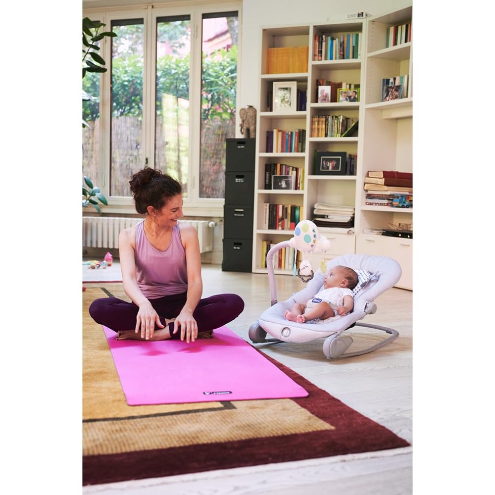 Chicco Balloon Transat Évolutif pour Bébé et Enfant Chaise à Bascule et Fauteuil, Dossier Inclinable, Pliage Compact, Jouet Electronique Interactif, Lumières et Sons - de la Naissance à 18 kg