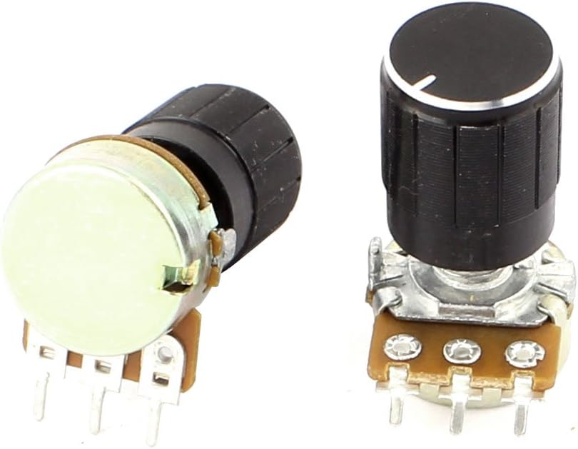 2個 可変抵抗器 B10K 10K オーム 13mm メタル 3端子 シングルポテンショメーター リニアポテンショメータ