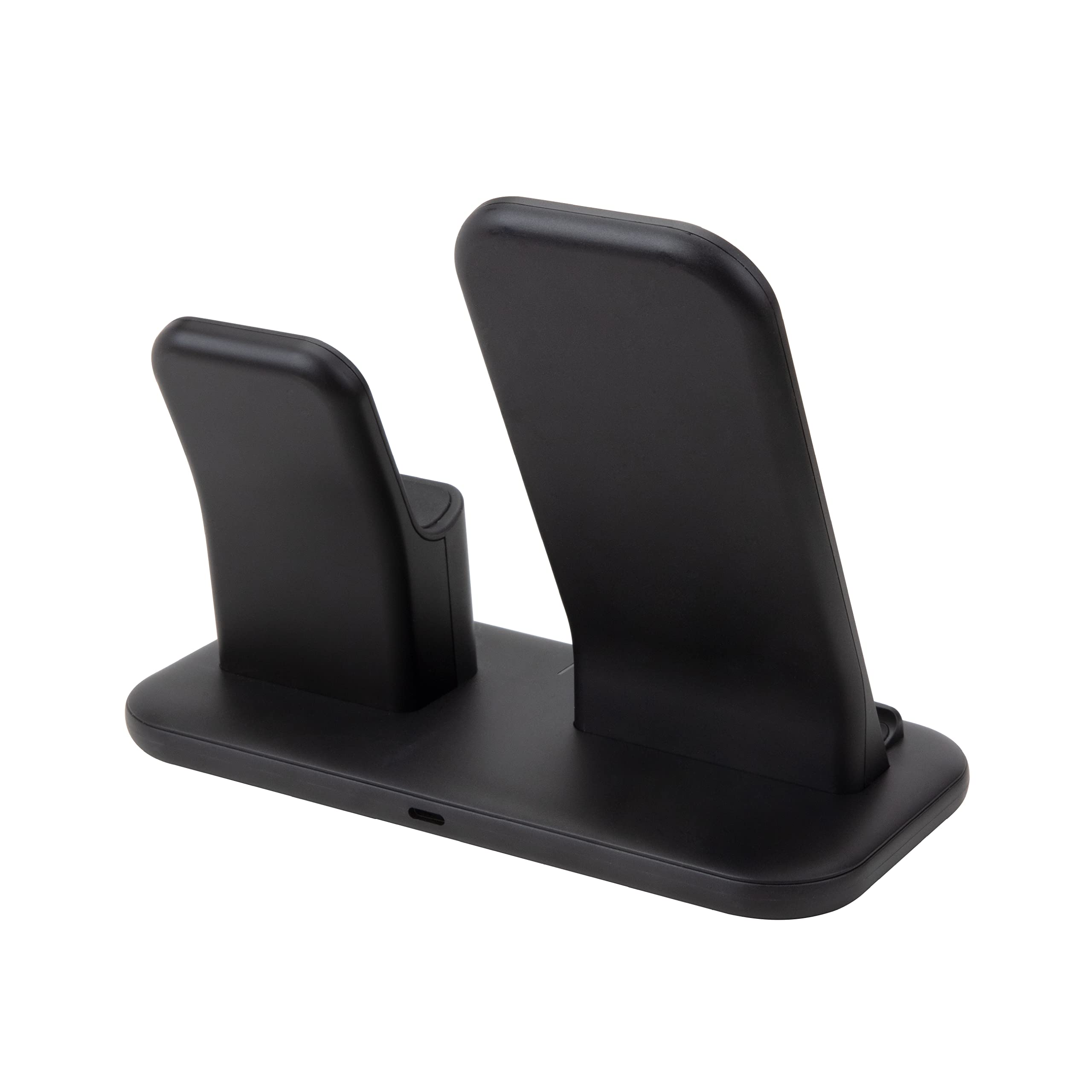 Scosche CSQ3N1-SP Compatible/Replacement for Qi-Enabled Smartphones, Watches and Earbuds, Charging Cases, Qi-Certified Wireless Charging Dock, Black