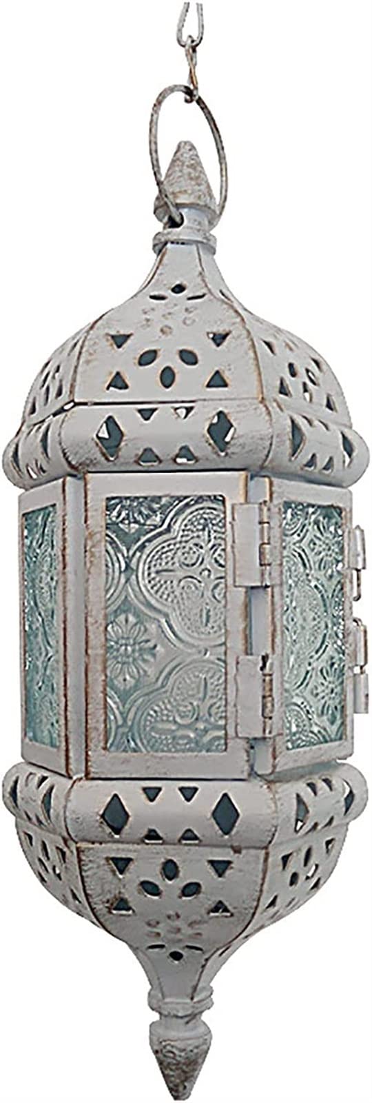 MetalGarden Lanterns For Candles,Decorative,Hanging Hexagon Moroccan Candle Lantern Holders, Outdoor,Garde