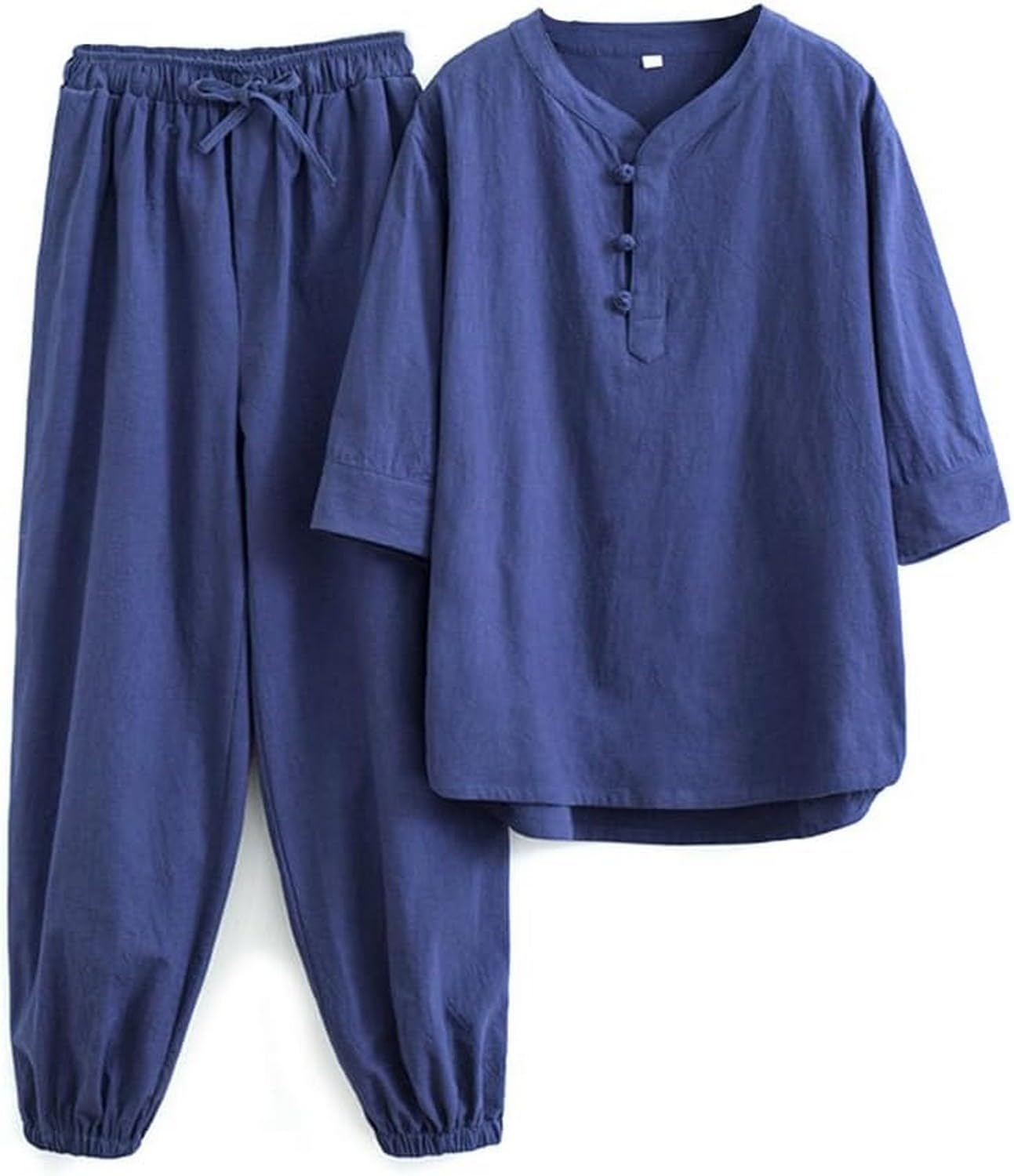 Tai Chi Anzüge Tai Chi Kleidung Damen Kung Fu Uniform Baumwollleinen Kampfsport Set Kurzarmhose Zen Meditationsuniform Tang-Anzug Traditionelle chinesische Kleidung (Grün XXL)