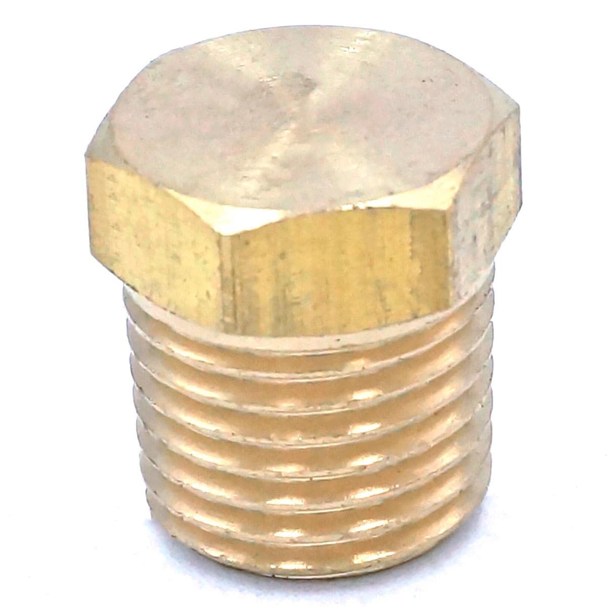 Connettore per tubo in ottone con tappo esagonale maschio NPT da 1/8", 1/4", 3/8", 1/2" e 3/4", per acqua, gasolio e carburante (1/8")