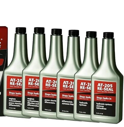AT-205 Re-Seal – Stop Leak Additive for Engine, Transmission, Power Steering & Hydraulic Systems | 6-Pack (8 oz Each)