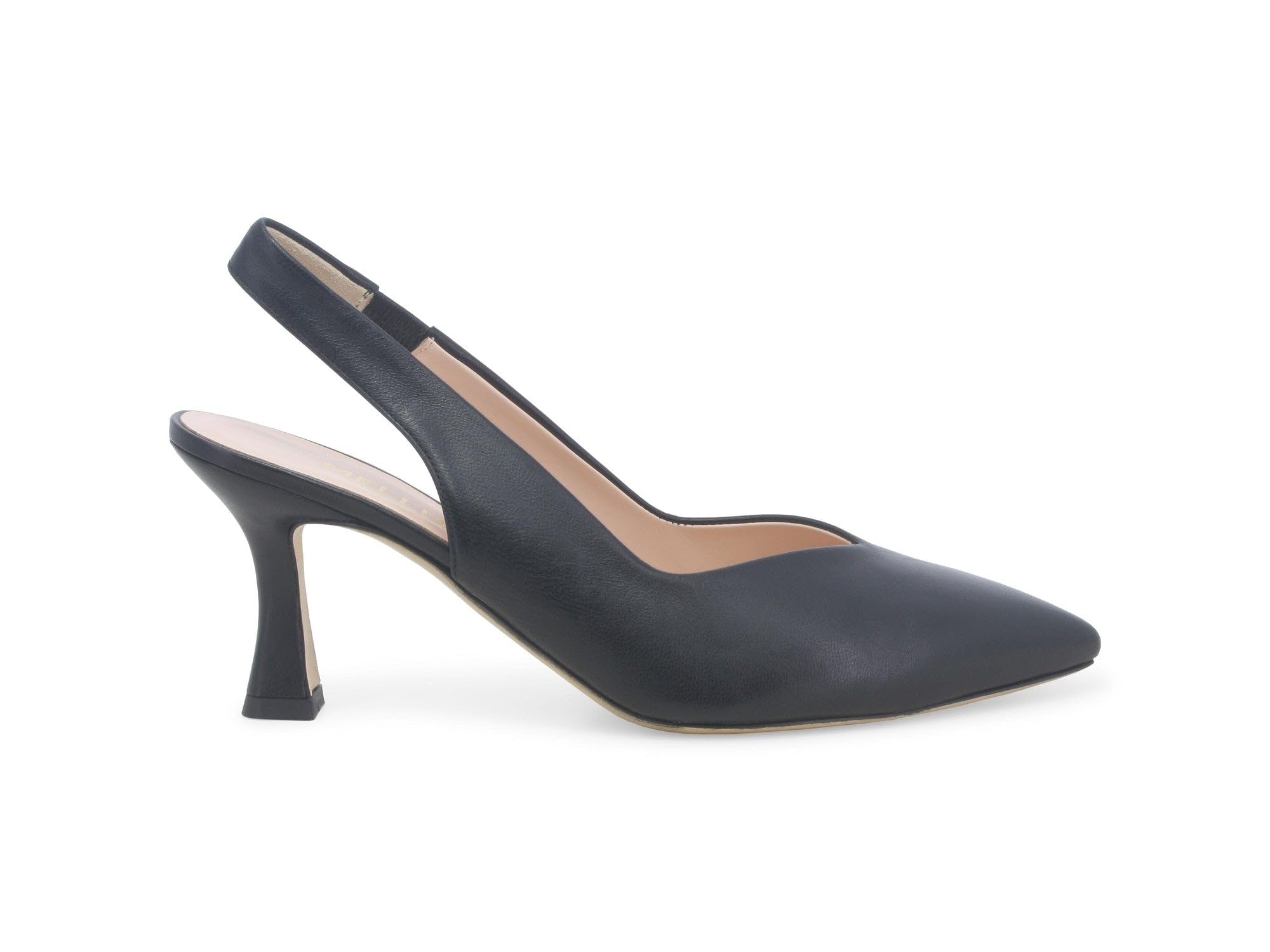 Melluso Donna Slingback in Pelle Nera Collezione Estiva 37.5 / Nero