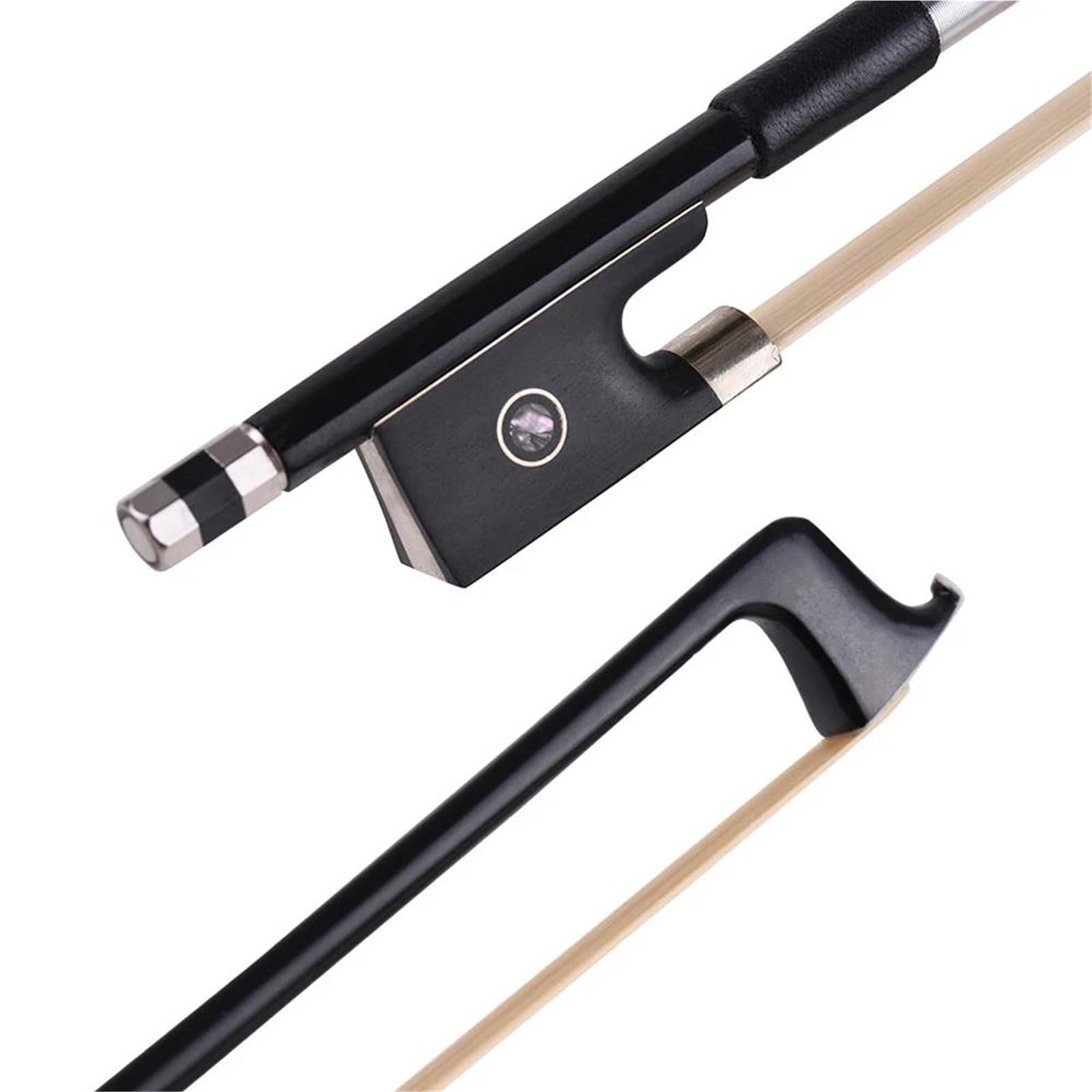 Arcos De Violín De Madera Accesorios De Piezas Rana Ébano Arco Violín Tamaño Completo Carbono