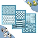 MMDOCO 3 PCS Silk Screen Stencils for Polymer Clay,6.3 * 4.7inch Reusable Silkscreen Print Kit,for...