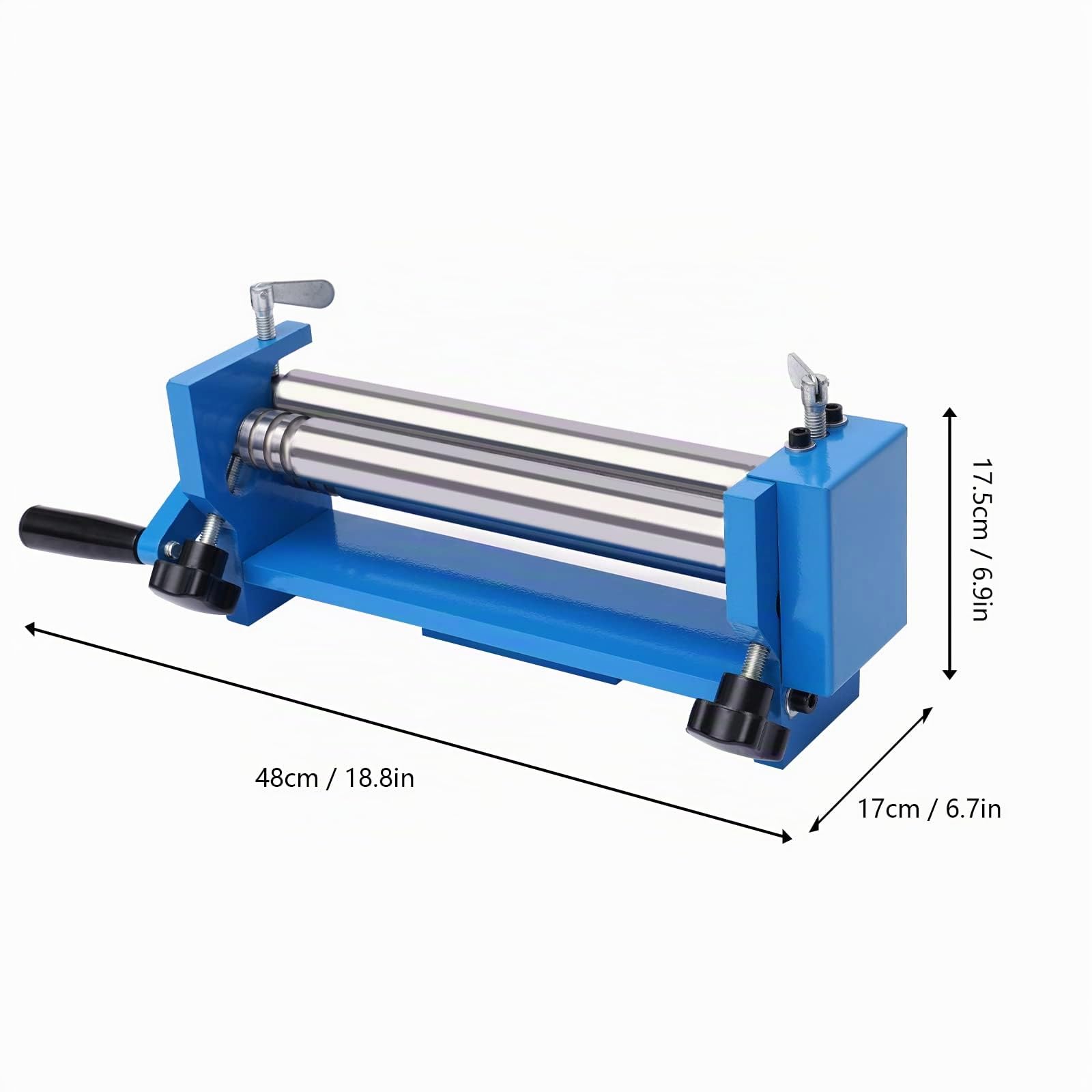 Cintreuse à Trois Rouleaux 32 mm Diamètre Rouleuse Plieuse 300 mm Largeur Machine à Cintrage Plieuse de Tôle Convient Pour L'Acier Laminé le Cuivre L'Aluminium et la TôLe GalvaniséE