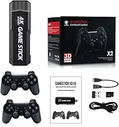 Controlr sem fio HD,GD10 Game Stick embutido 40000 jogos 128GB 2.4G controlr sem fio HD console de videogame retrô 4k HD console de videogame