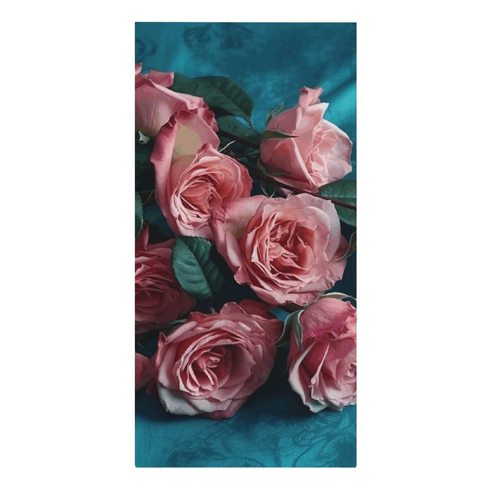 Khauerbc Style Romantic Roses Quick Dry Towels,Quick Dry Super Absorbent ，Large Oversized Beach Towel，61.4 * 30.3 Inches. Fiber Beach Towels Is Sand Proof Tropical Beach Essentials.