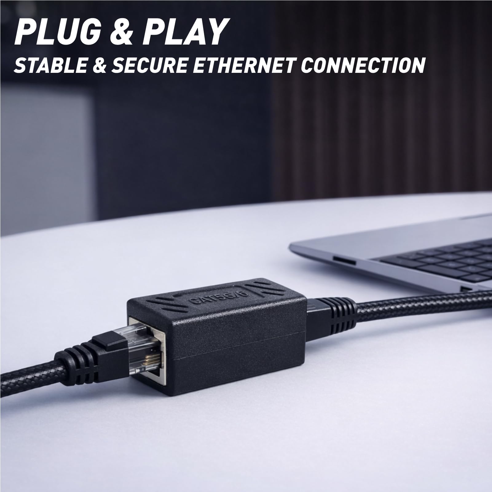 Lot de 2 Coupleur RJ45 10Gbps Connecteur Femelle-Femelle Aluminium Adaptateur Ethernet Blindé Cat8/7/6/5/5e Réseau PoE
