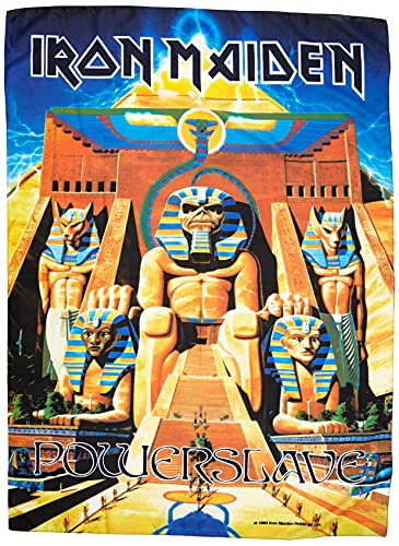 Heart Rock - Bandera Original de Tela con diseño Power Slave de Iron Maiden, 110 x 75 x 0,1 cm