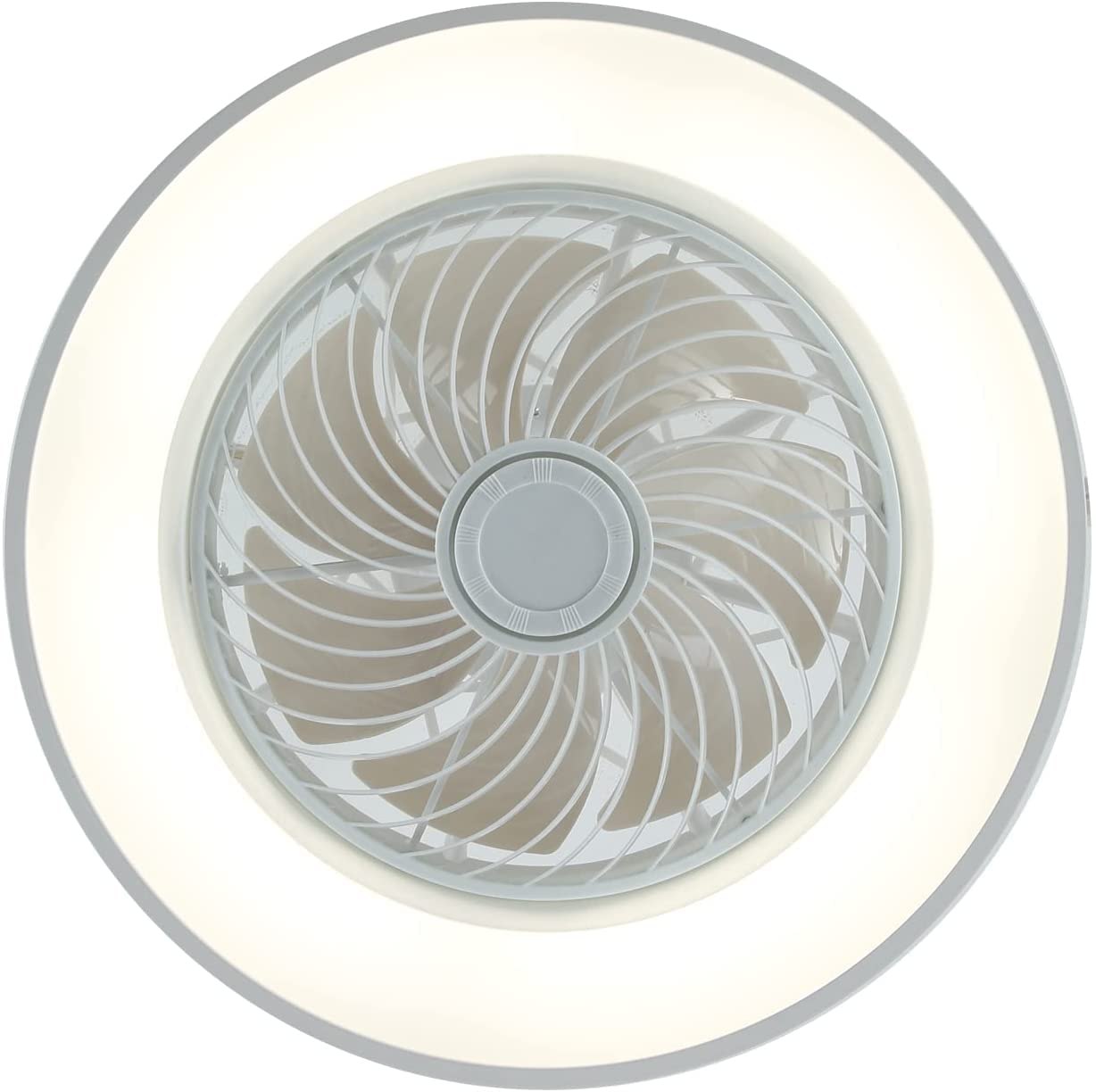 Buy Ceiling Fan with Light Flush Mount,Modern Enclosed Bladeless