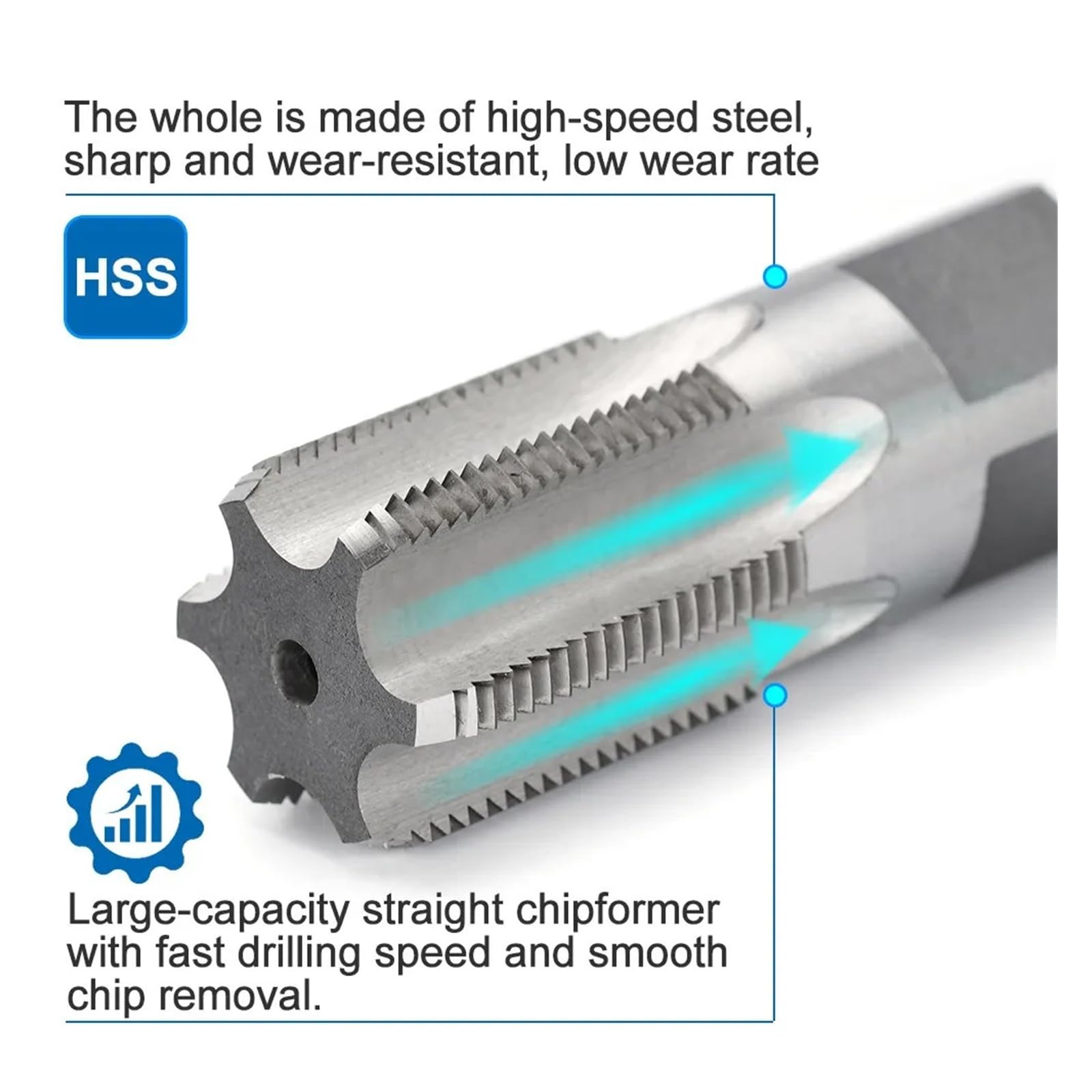 Juego de machos y Troqueles métricos, Alloy Steel Pipe Tap and Die Set Right Hand Screw Thread(Tap Only,G 7/8)