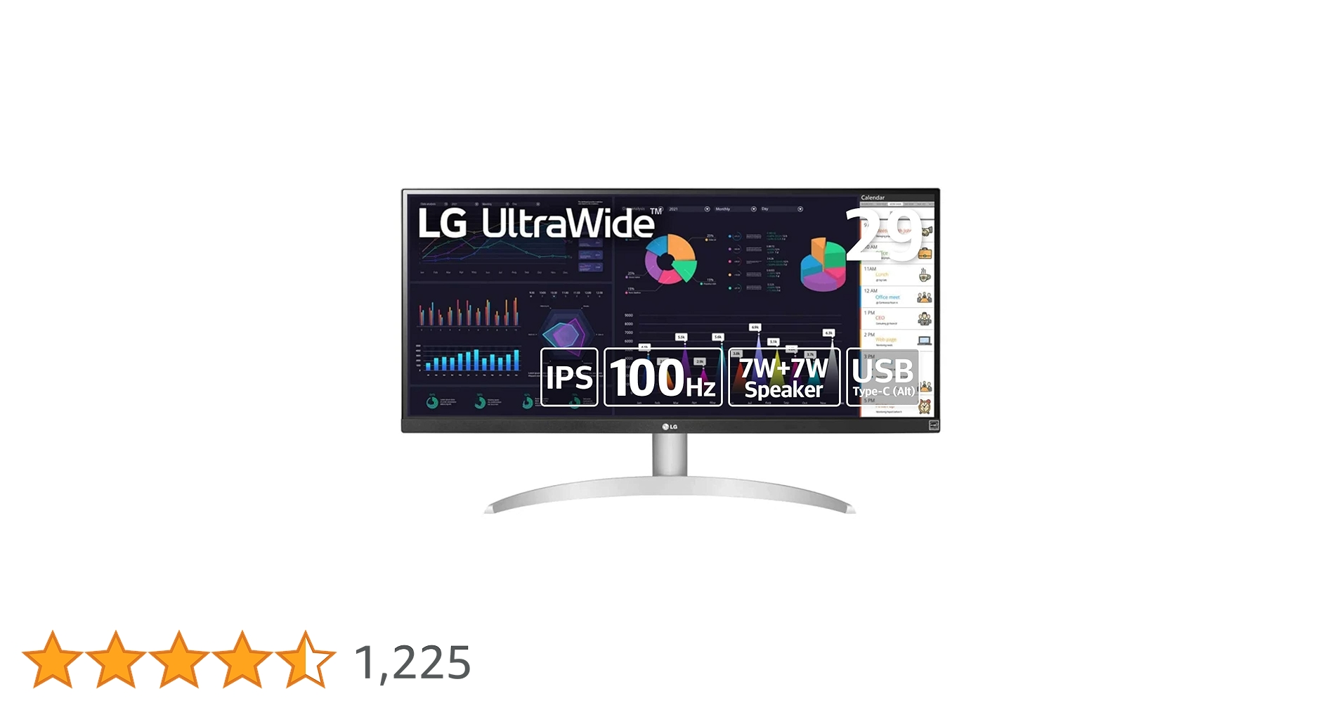 LG 29WN600-W ウルトラワイドモニター 本体 29