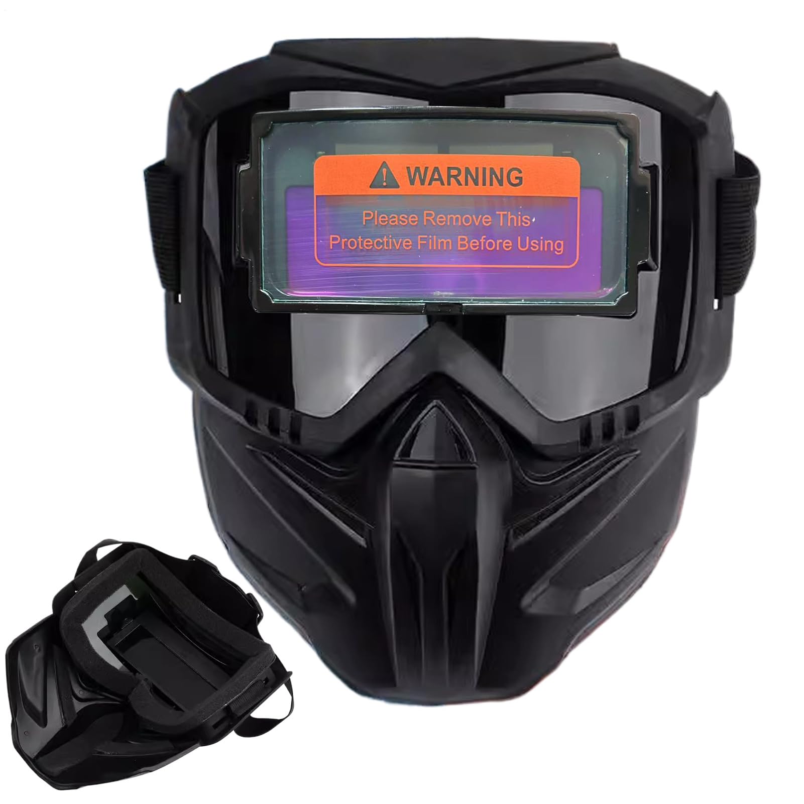 Car Darkening Welding Helmet - Large View Safety Face Shield | Anti Rattle Heat Resistant Protective Headgear Breathable Full Mask for Eye Protection Metal Cutting Construction Work Ar