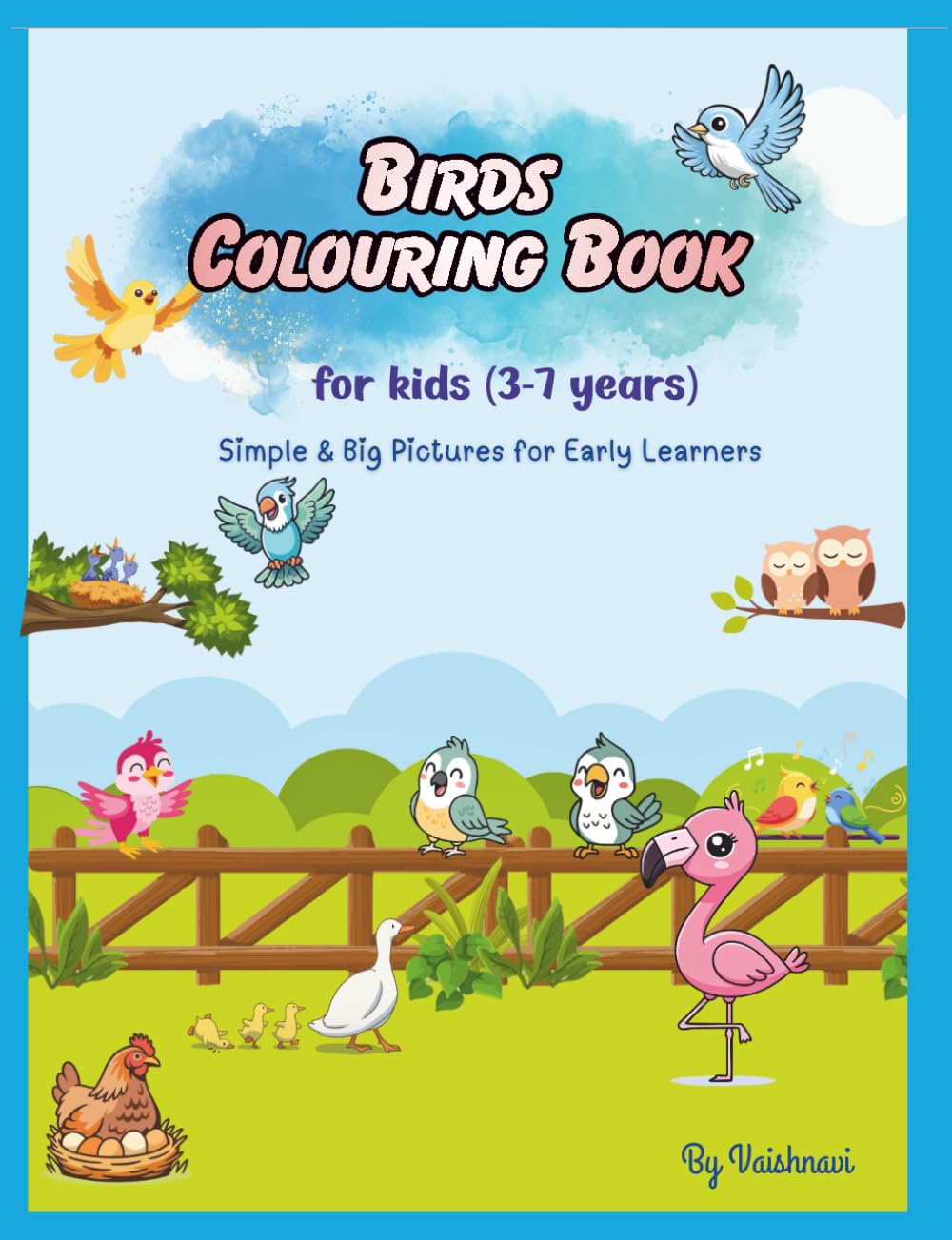 Drawing and coloring book: Birds Coloring Book