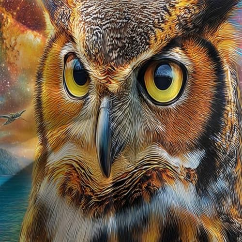 Housse de couette hibou 3 pièces 260x220cm en microfibre super douce