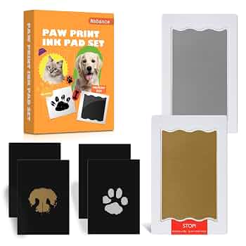 Baby Ink Pad For Hands And Feet Dog Paw Print Kit Nabance Baby ...