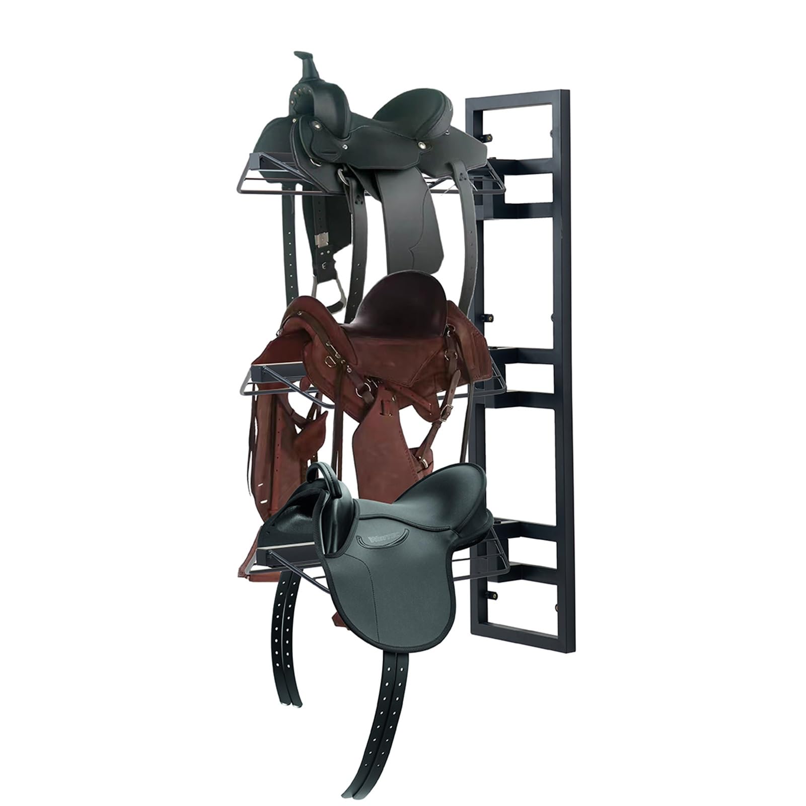 Soporte de pared para almacenamiento de sillines y tachuelas, soporte de manta resistente para organización de equipos de caballos