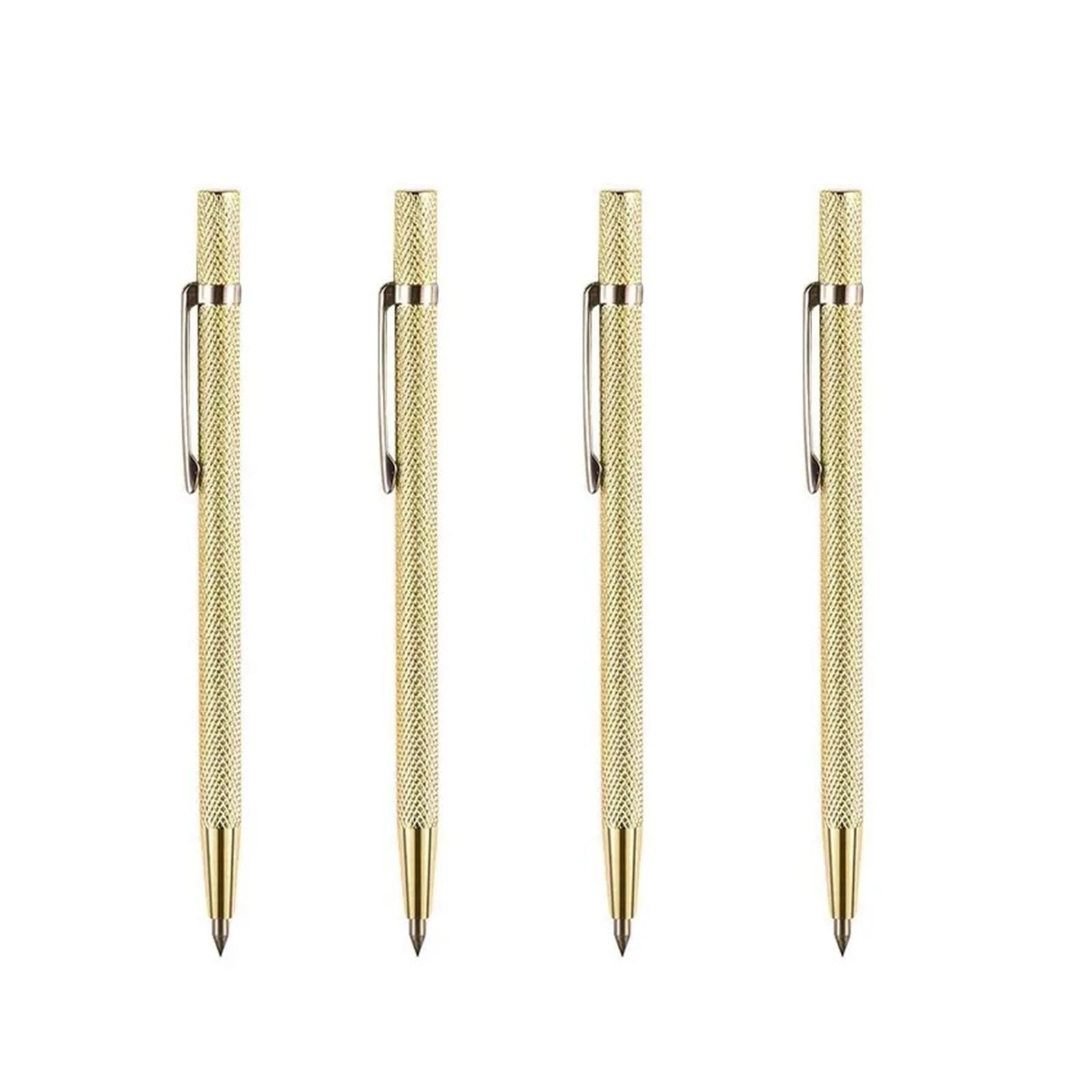 Glass Cutters Scriber Etching Engraving Pen Glass Tungsten Tip Pocket Tool Marking(4pcs Golden)