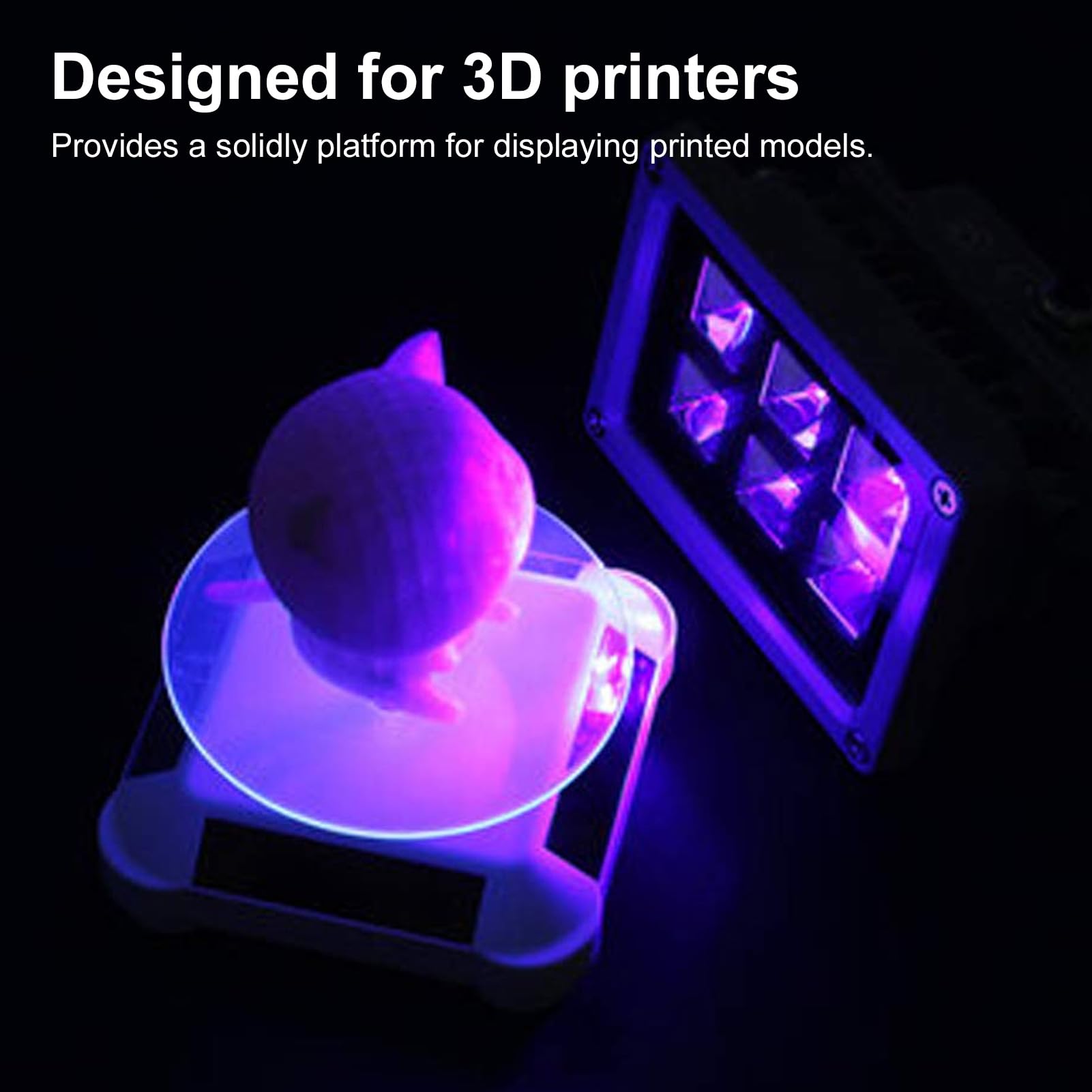 2 Piattaforme Girevoli Solari Da 9 Cm – Display Automatico 360° In ABS, Per Gioielli E Stampanti 3D, Colore Oro