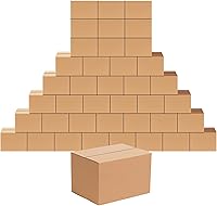 Edenseelake 40 Pack 8x6x6 Inch Corrugated Cardboard Shipping Boxes - Sturdy Recyclable Brown Boxes for Packing, Moving, Mailing Small Items