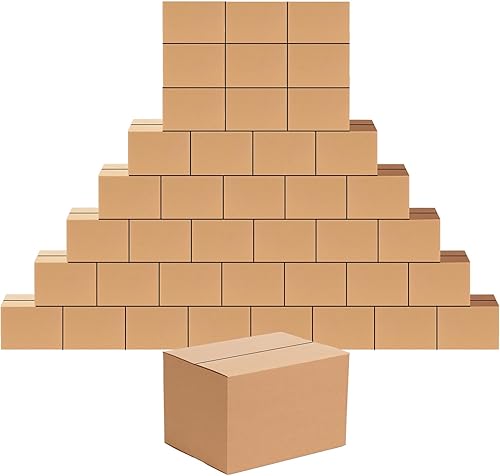Edenseelake Paquete de 40 cajas de envío de 8 x 6 x 6 pulgadas, cajas de cartón corrugado para embalaje, mudanza, correo, color marrón