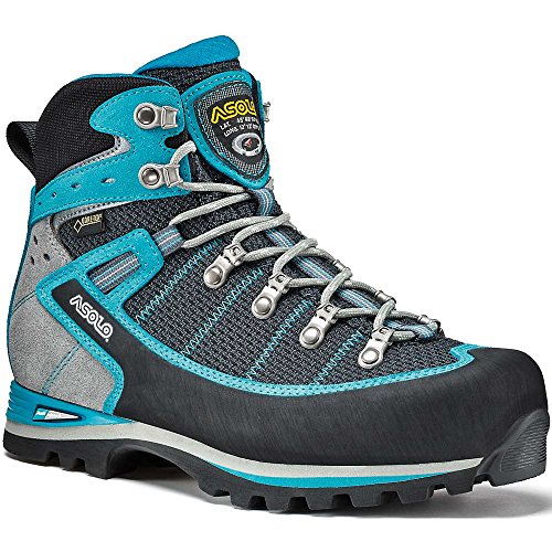 Asolo Women's Shiraz GV Backpacking Boot Black/Blue Peacock 8.5