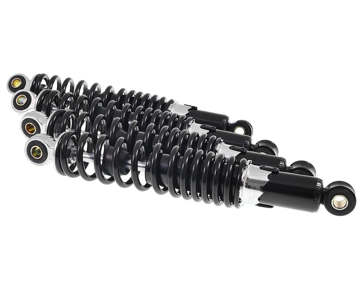 2EXTREME Stoßdämpfer Set kompatibel mit Simson Schwalbe, Sperber, Habicht, Star 50 2T AC Modelle, Länge 300mm, Augendurchmesser 10/8mm