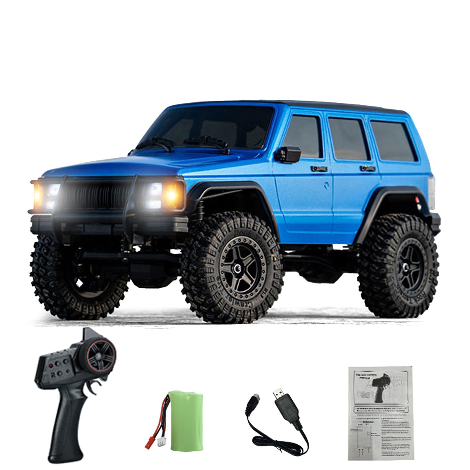 TOUCAN RC HOBBY 1/18 4x4 RC fuoristrada veicolo radiocomandato, crawler, modello C8809, 3 marce, motore a spazzola 370, 20-A-ESC, controllo 100 m, pronto all'uso come regalo speciale