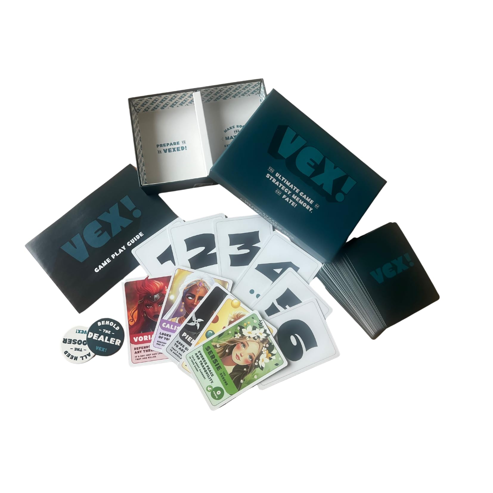 Vex! Card Game – The Ultimate Strategy & Memory Game for Families and Friends | 2-6 Players Ages 7+ | Portable Deck, Quick Play, for Family Game Night & Parties