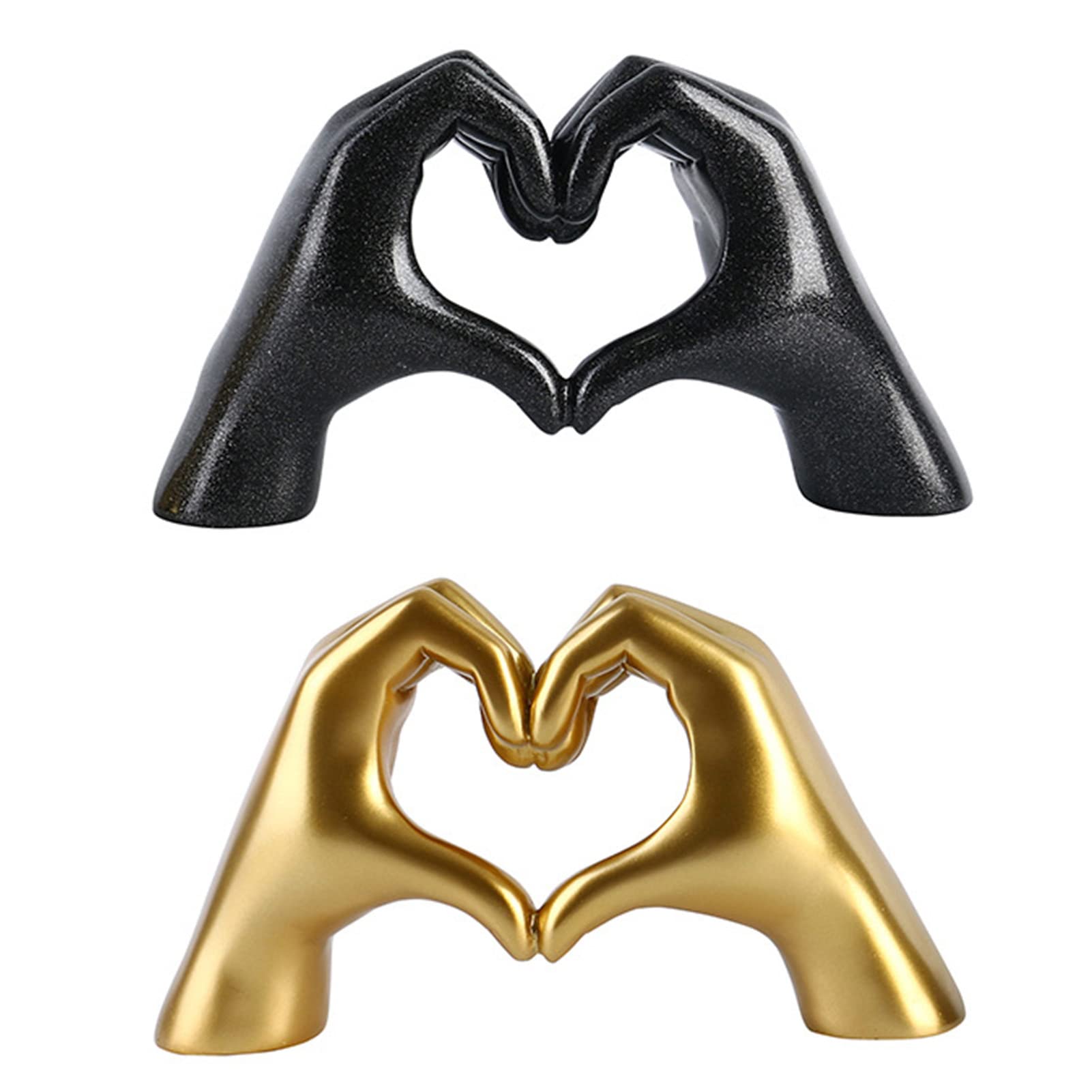 Manolyee Hand Gesture Statues - 1/2 Love Finger Statue,Heart Shaped Sculpture Love Gesture Decoration,Modern Art Sculpture Personalized Finger Home Decoration,Creative Wedding Home Desktop Decoration