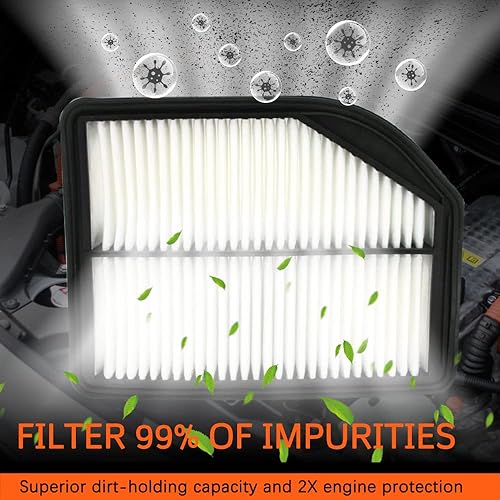 Miniatura 4 de Filtro de aire, (CA11258) Filtro de aire de motor compatible con Honda CR-VCRV L4 2.4L (2012 2013 2014) Compatible con filtro de motor OEM