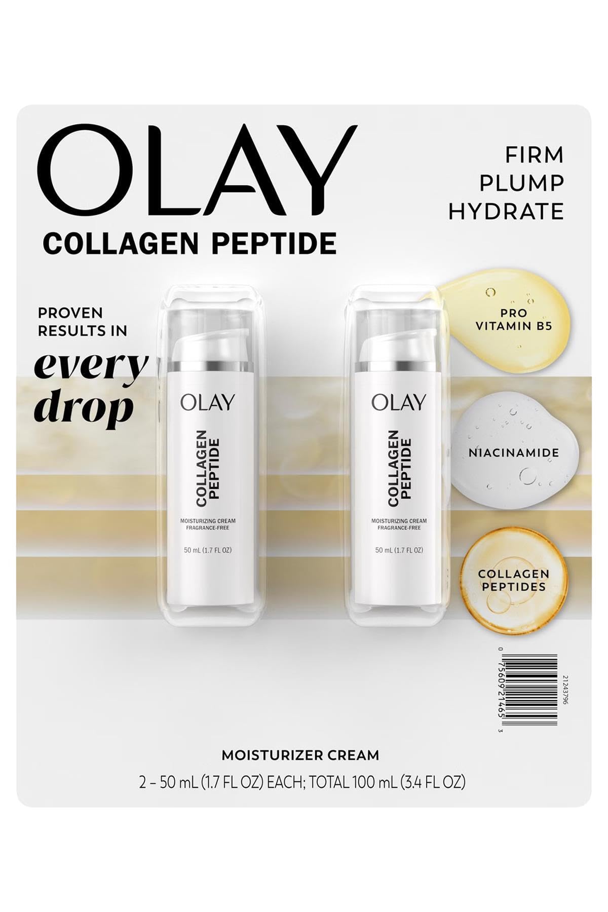 Olay Collagen Peptide Firming Plumping Facial Moisture Cream