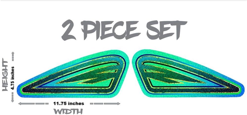 Motorcycle Gas Tank Decals/Sets - for Harley Davidson Sportster 883 1200 Honda Shadow Suzuki Kawasaki Indian Yamaha (Old School H20-2pc Side Tank Decals)