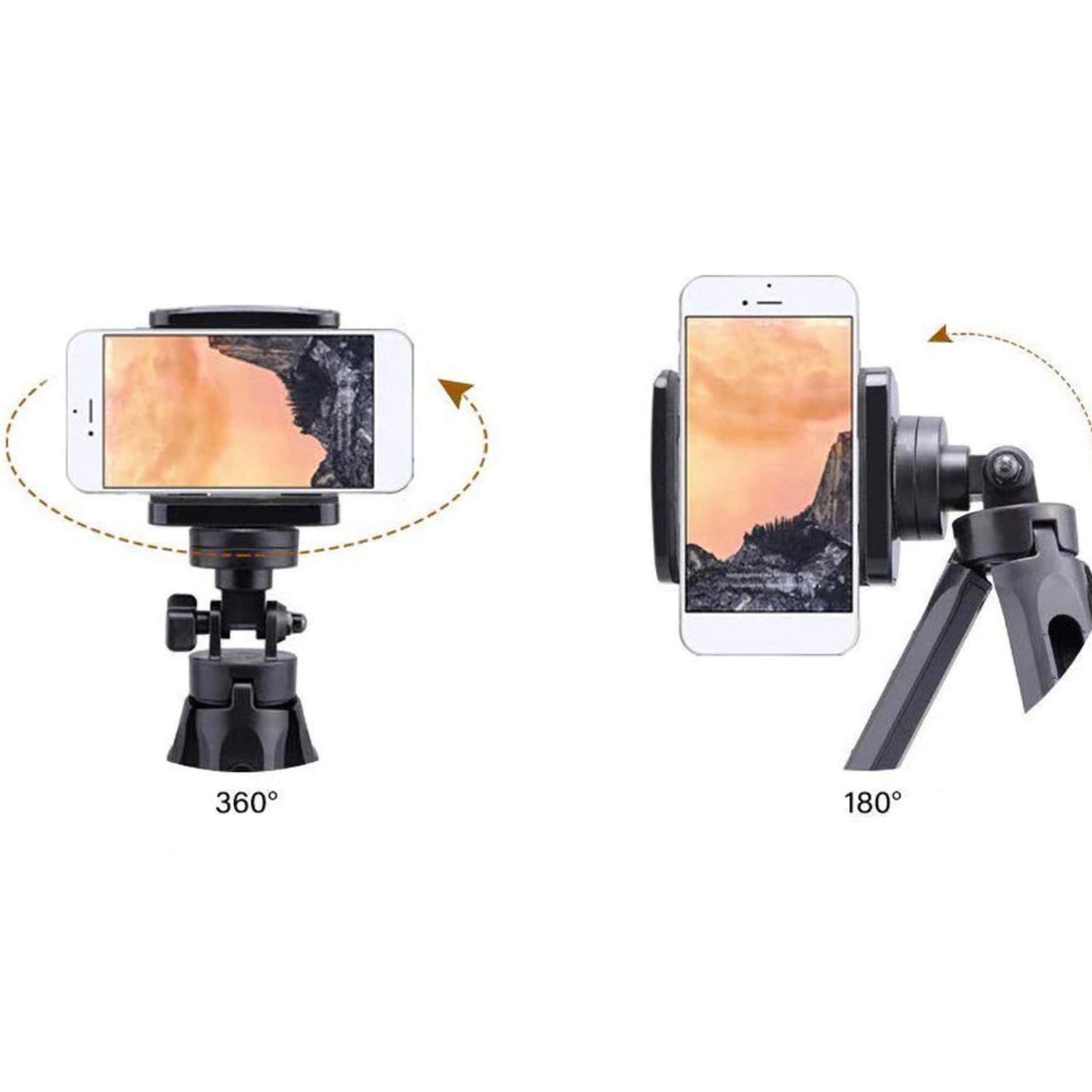 PARENCE.- Mini treppiede universale regolabile per smartphone e fotocamera - Supporto a 360° con attacco da 1/4" - ideale per video, foto, vlog e videochiamate