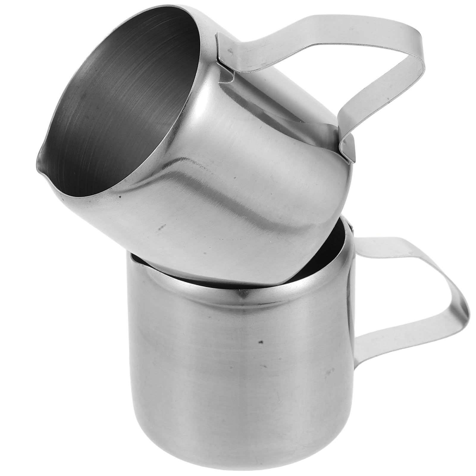 KESYOO 2Pcs Stainless Steel Milk Frothing Pitcher 90Ml Espresso Coffee Steaming Jug for Latte Art and Cappuccino Use