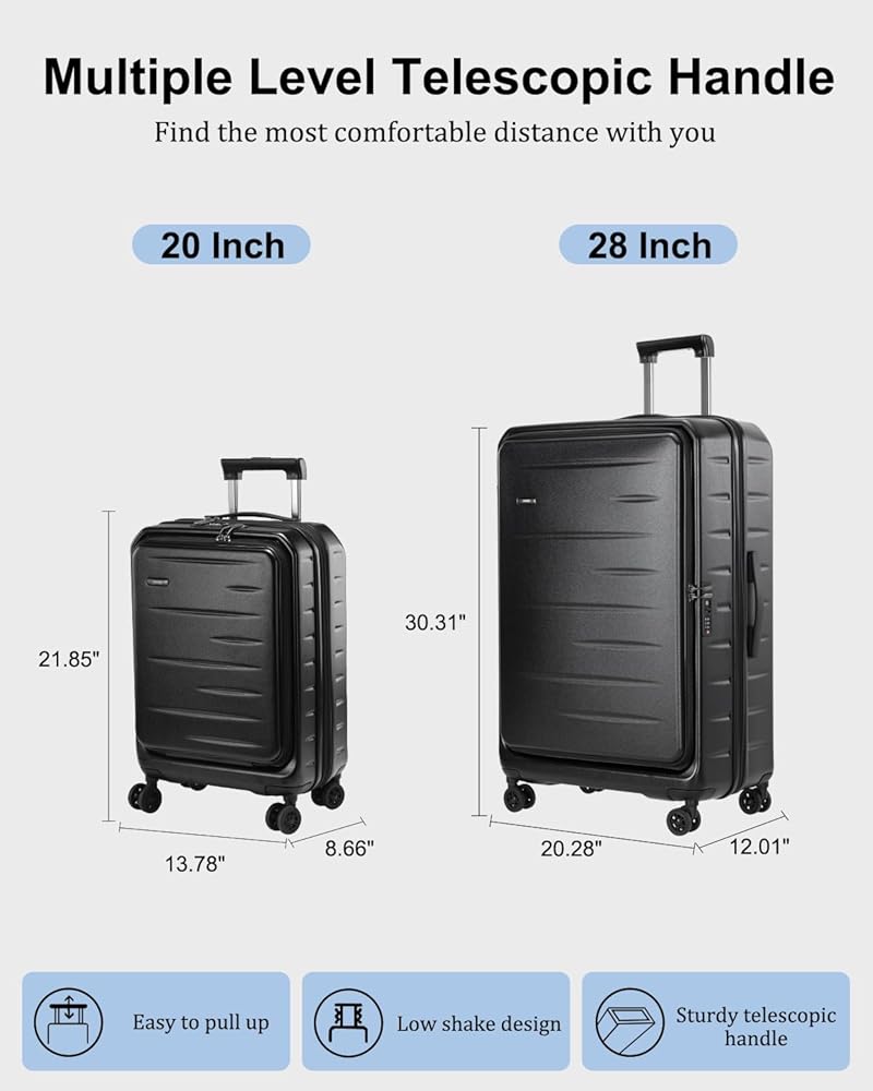 Amazon.com | CENSIEN Luggage Sets 2 Pieces, 20 Inch Carry On