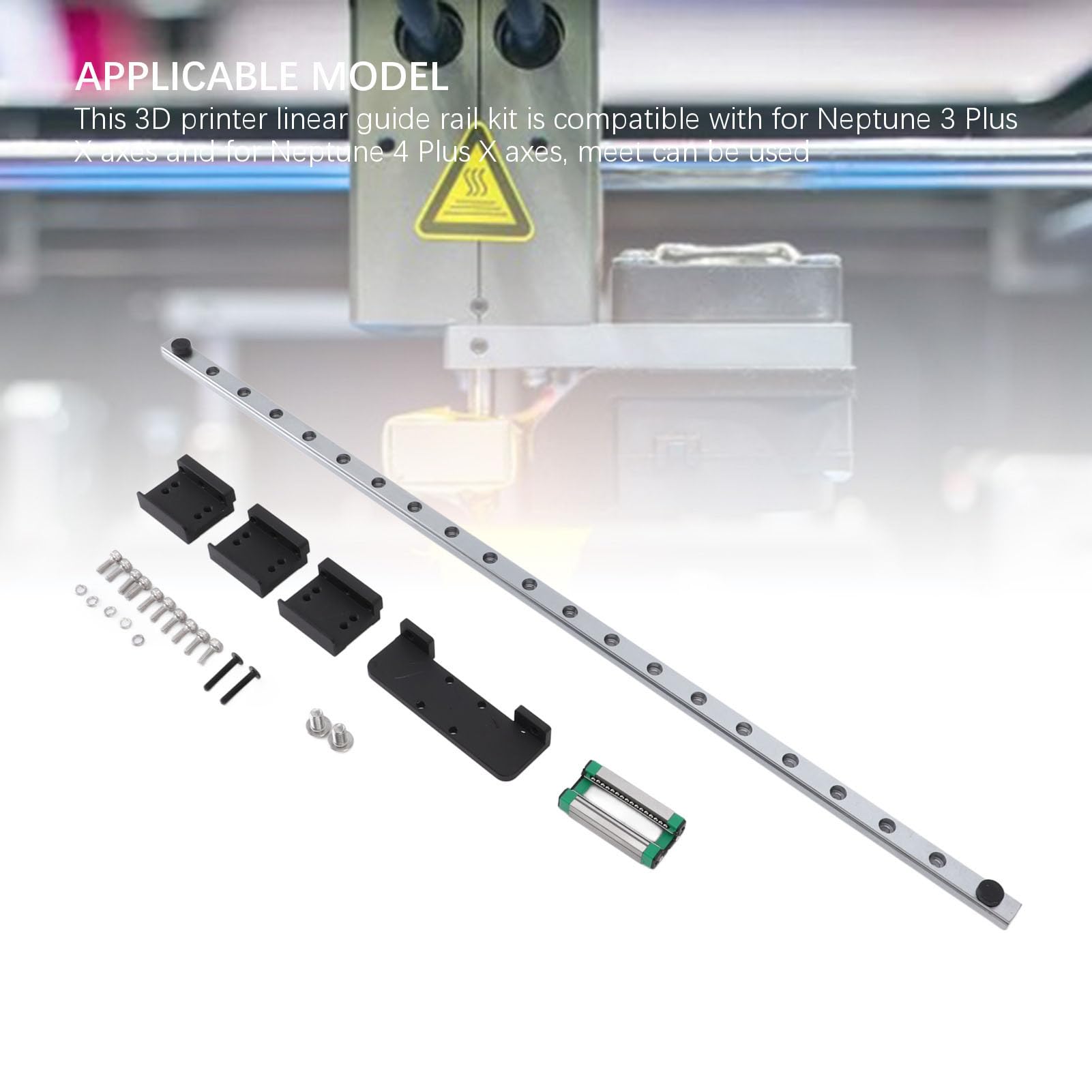 Kit guida lineare per stampante 3D, alta precisione e durevole, per assi Neptune 3 Plus 4 Plus X, 1 set