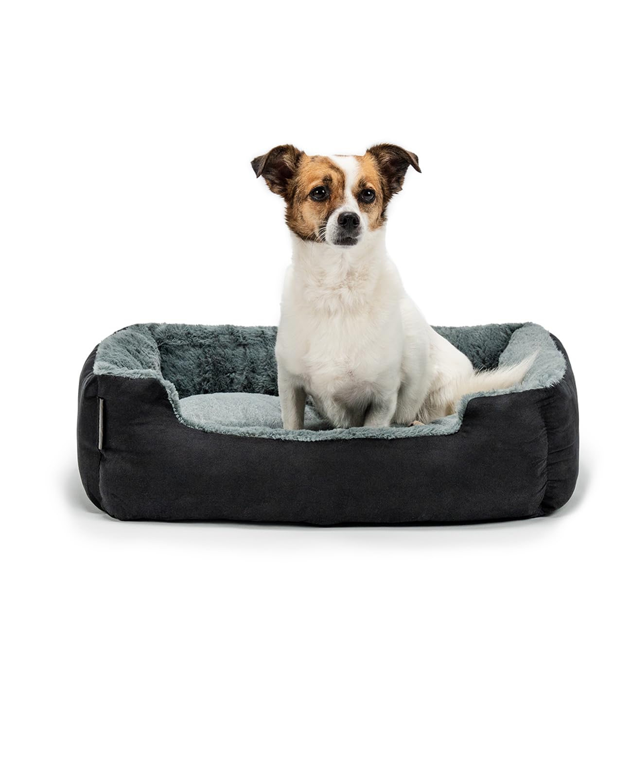 lionto Letto per Cani Cuscino per Cani Divano per Cani con Cuscini, (M) 60x48 cm Grigio/Nero