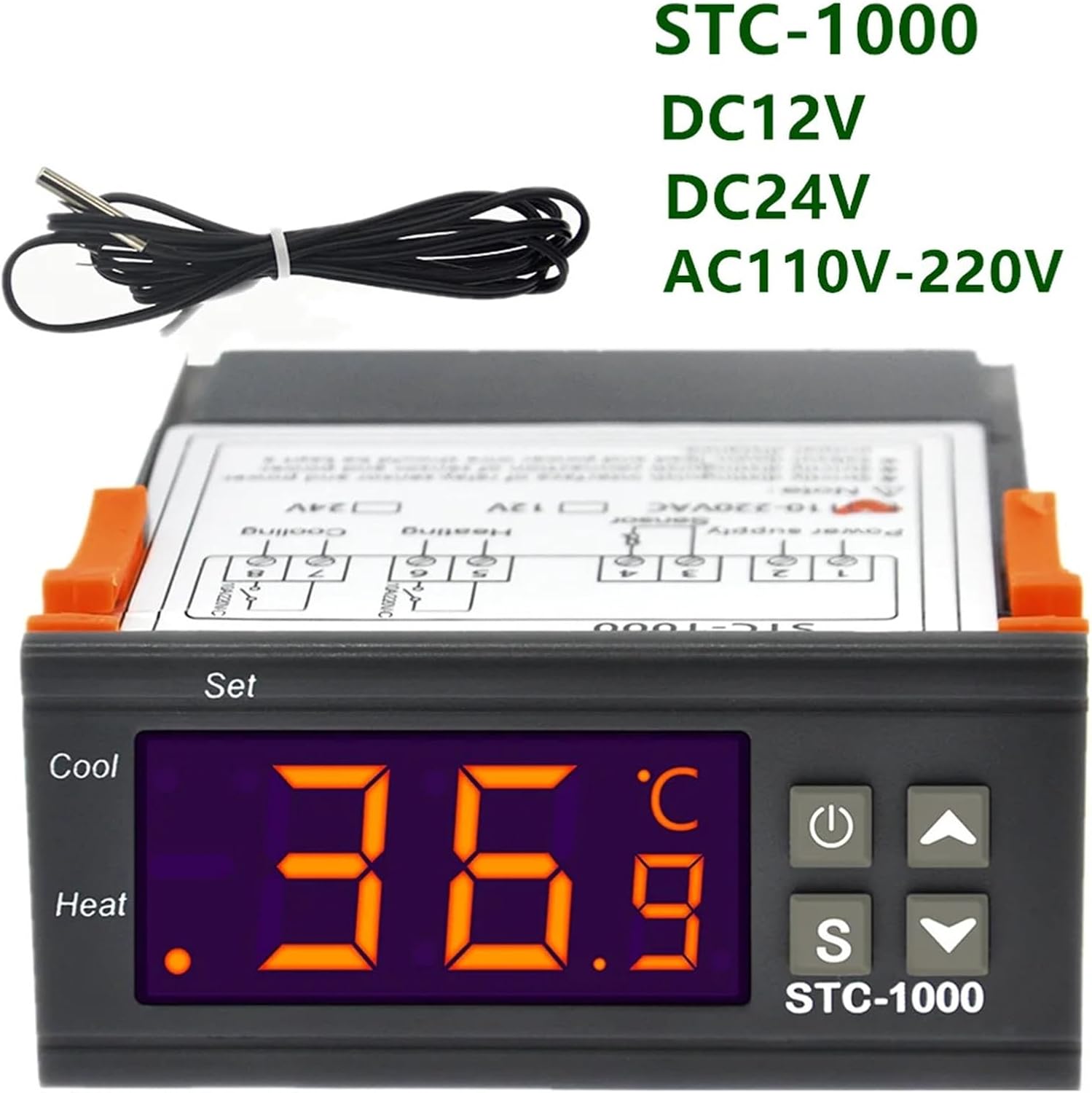 STC-1000 STC-3028 STC-3008 Digital Hygrometer Humidity Controller Thermometer Sensor Heater Cooler 24V/220V(STC-3008 AC110V-220V)