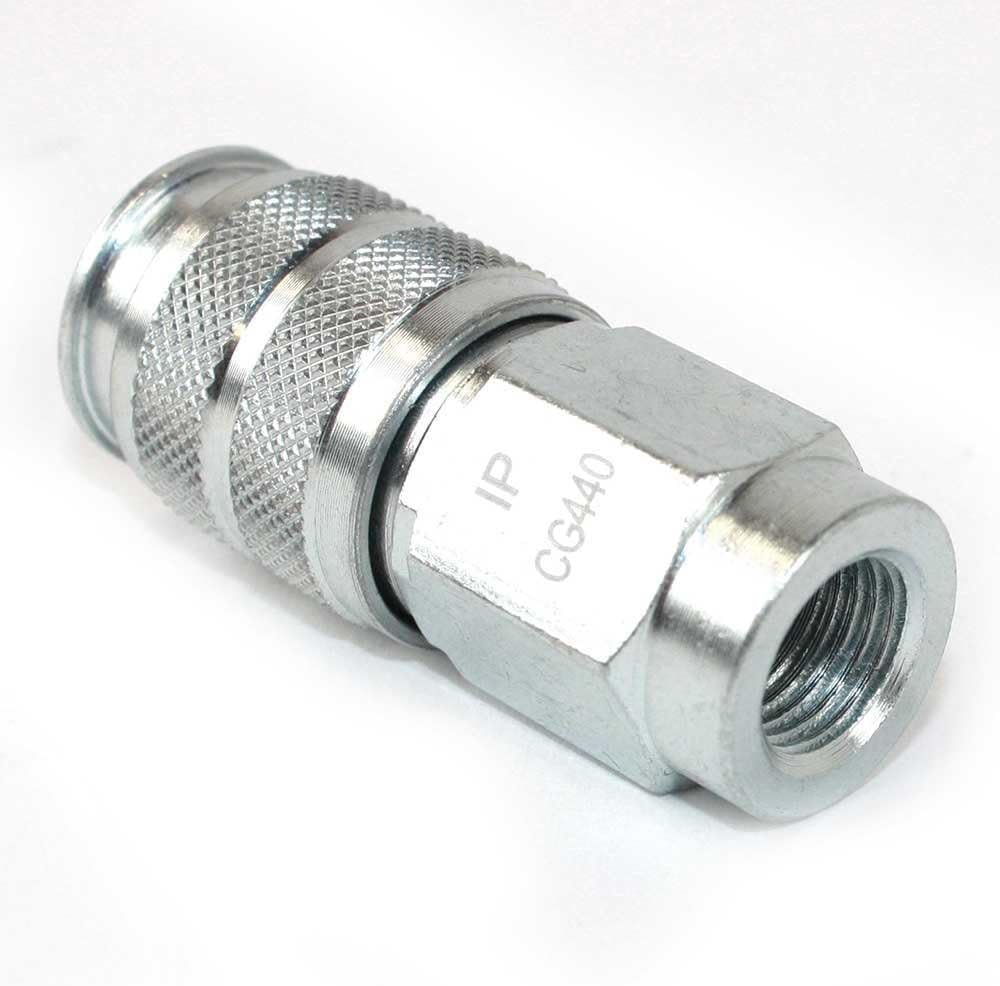 Interstate Pneumatics CG440 1/4 Inch Universal Steel Coupler 1/4 Inch Female NPT (1)