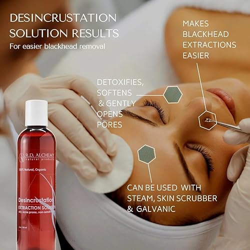 Miniatura 7 de RD ALCHEMY - Solución de desincrustación  líquido de desincrustación para ayudar a suavizar y abrir los poros eliminar puntos negros y facilitar las