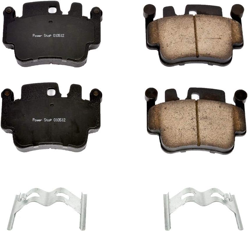 PowerStop Front Brake Pads For Porsche 911 1999-05 | Porsche Boxster 2000-04 - Z17 Ceramic Brake Pads With Installation Hardware, 17-917