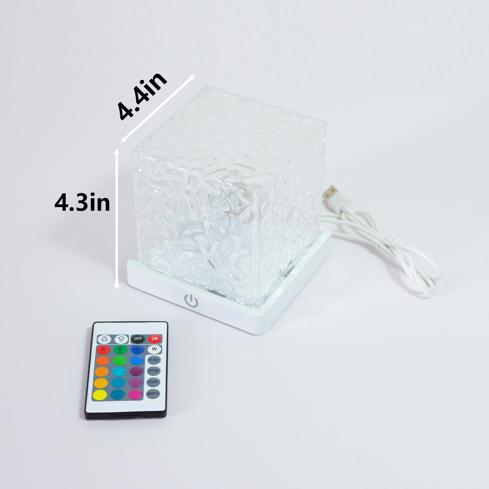 Proyector de ondas oceánicas, lámpara de agua de cubo de 16 colores, iluminación ambiental romántica holográfica 3D para habitación de niños, luz nocturna aurora, regalos de cumpleaños y 6