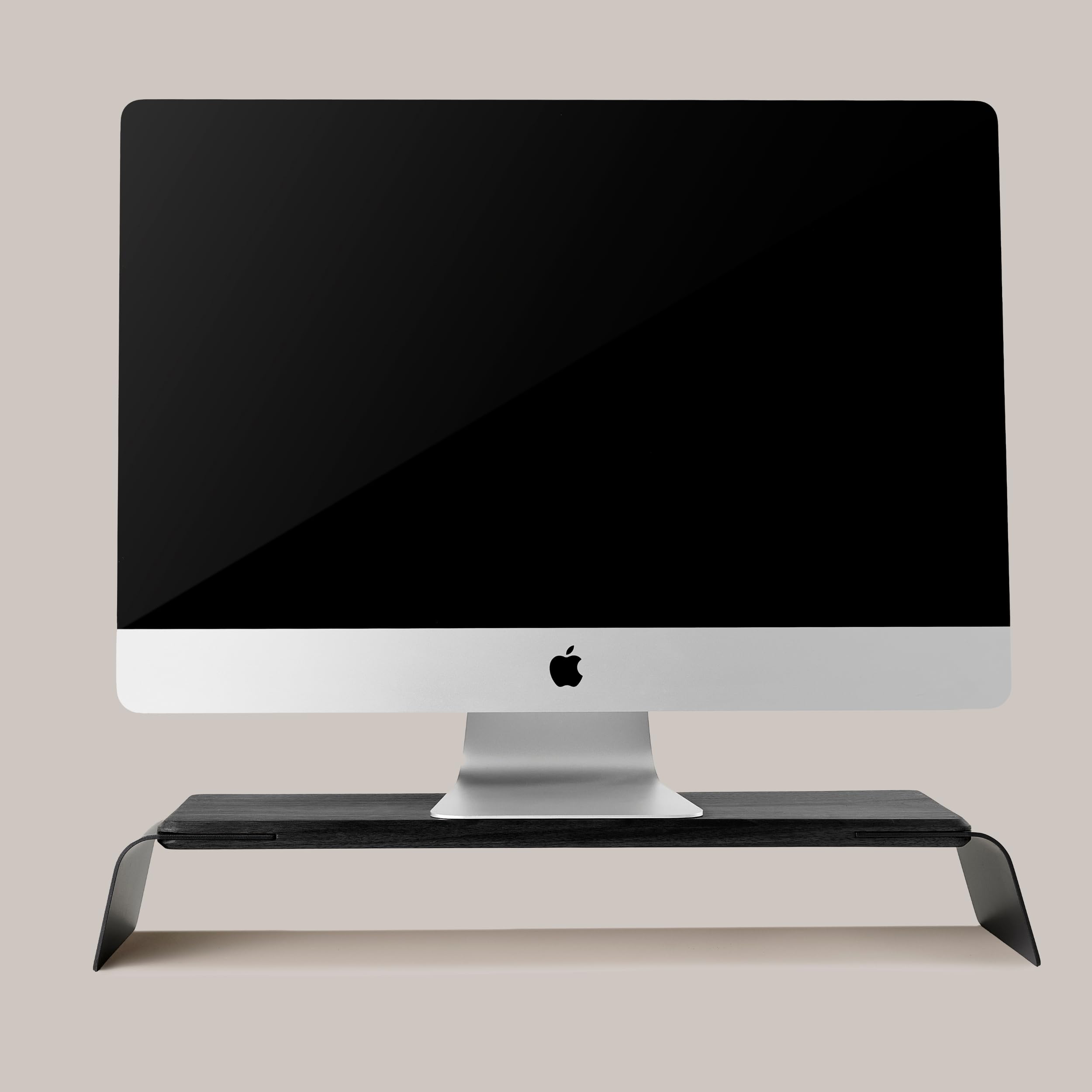 NOOE Black Oak Monitor Screen Stand Desktop Table | Optimum Eye-Level View | Ideal Any Workspace | Compatible for Apple, HP, Dell, Lenovo & All Other Displays | 60 x 24 x 15 cm-image-41