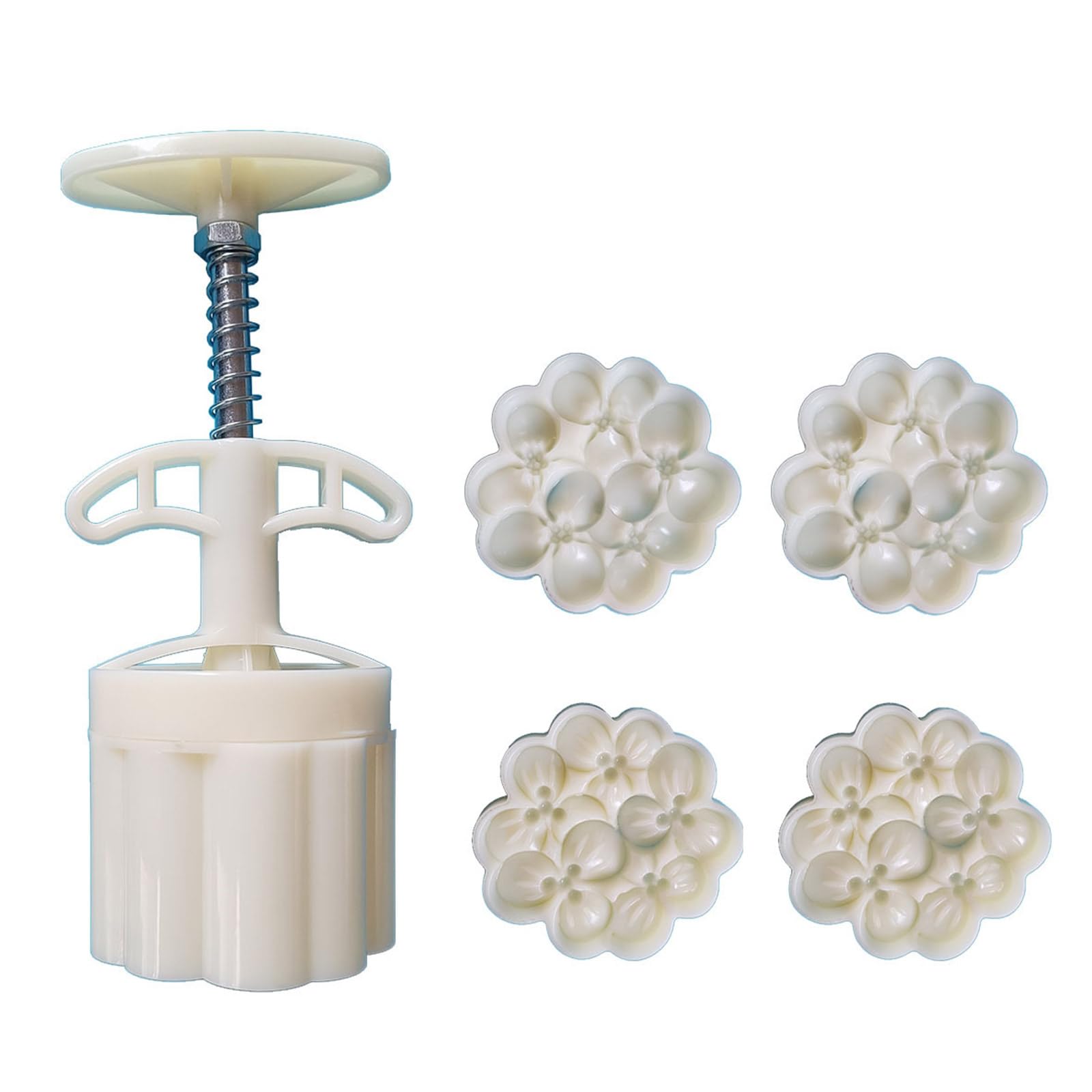 Tsophreniq Flower Cake Mold MidAutumn Festival Makers Cookie Stamps Hand Pressure Baking Tool Cake Makers Gift