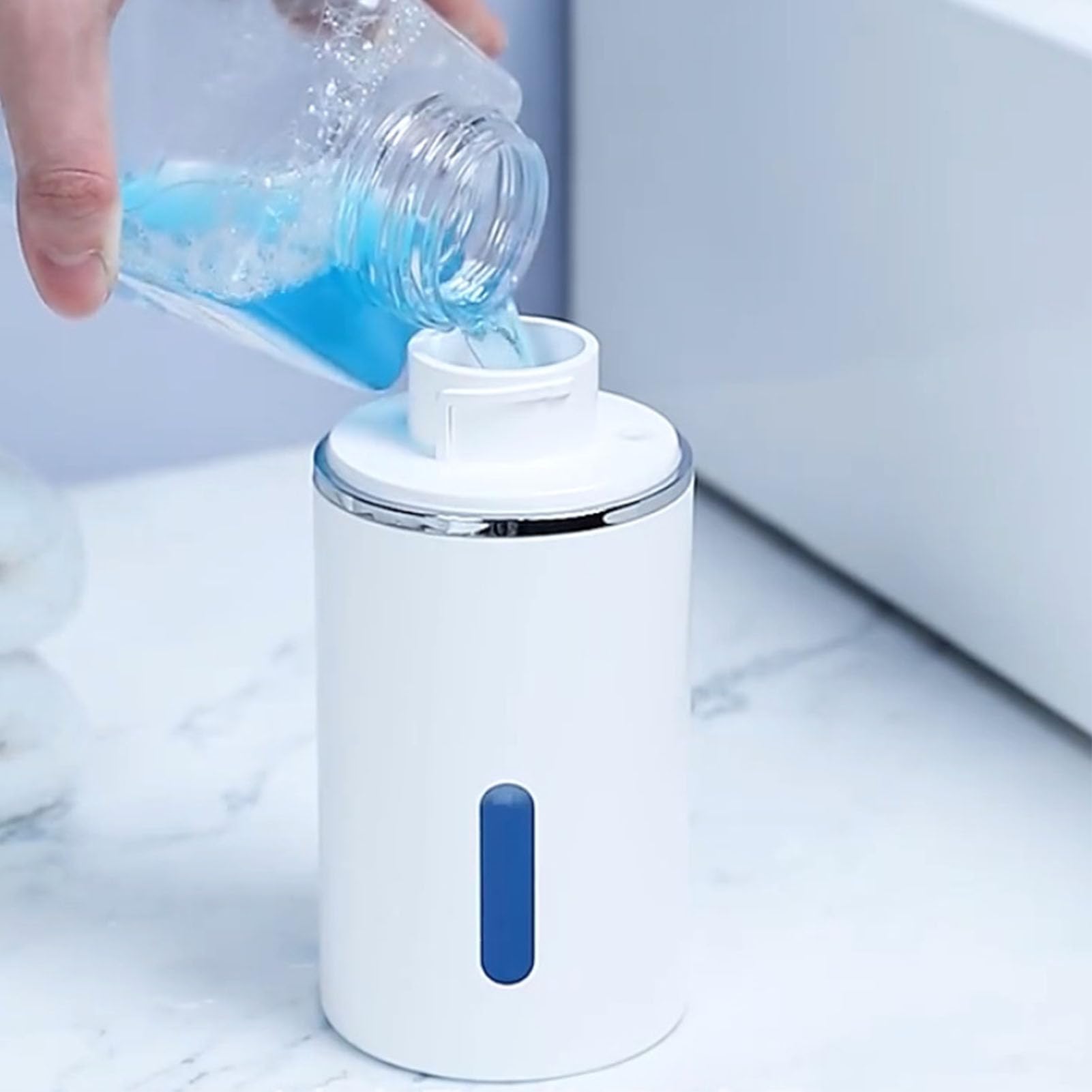 Dispensador de jabón automático, sin Contacto, portátil, Recargable, con Sensor, dispensador de jabón espumoso, Sensor automático Inteligente para Cocina, baño, ABS, 300 ml